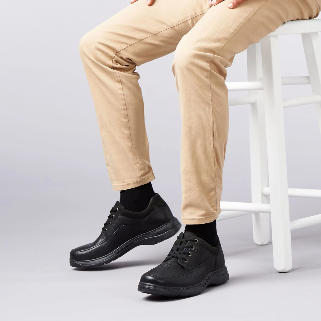 Clarks Un Brawley Lace Black Leather - Image 2