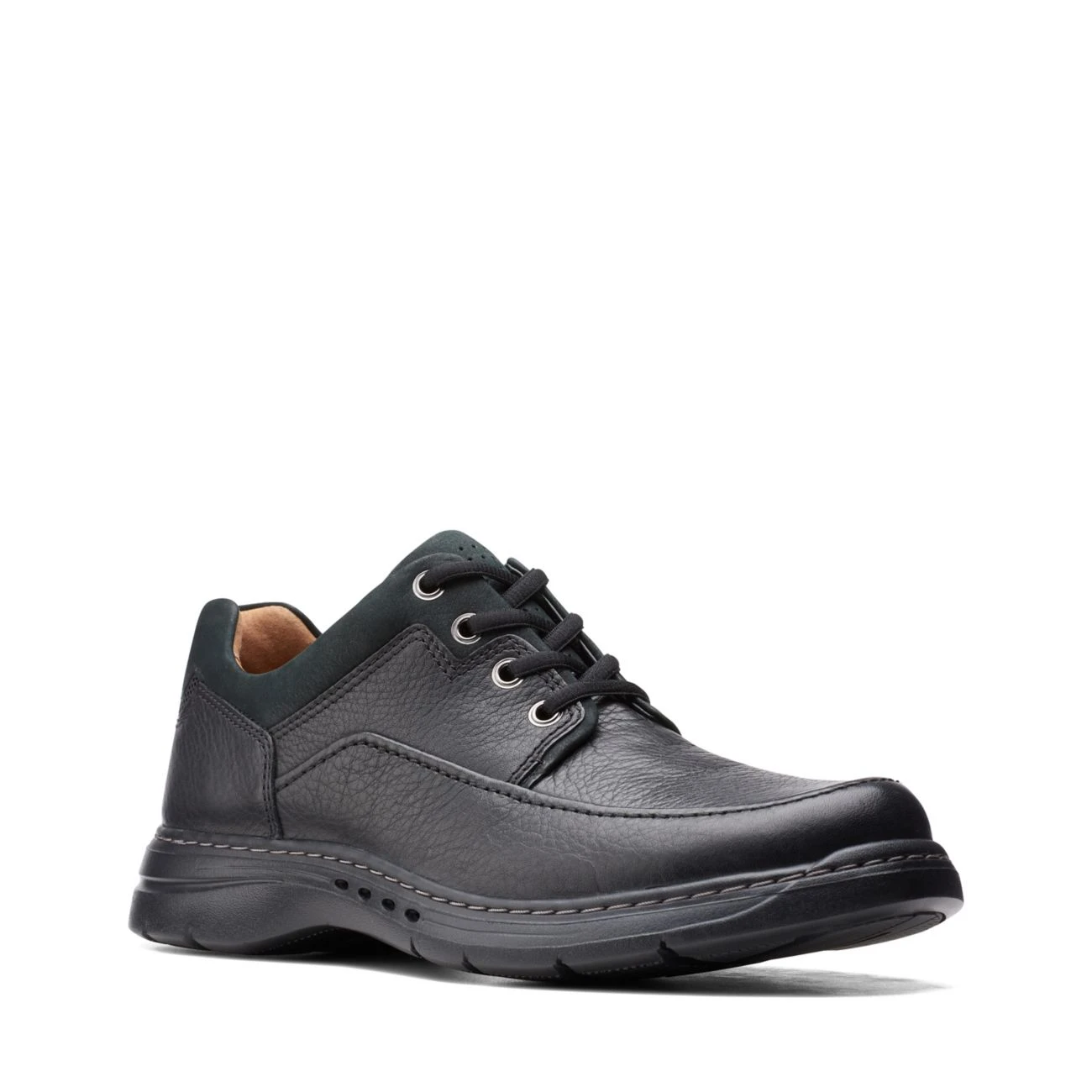 Clarks Un Brawley Lace Black Leather - Image 3
