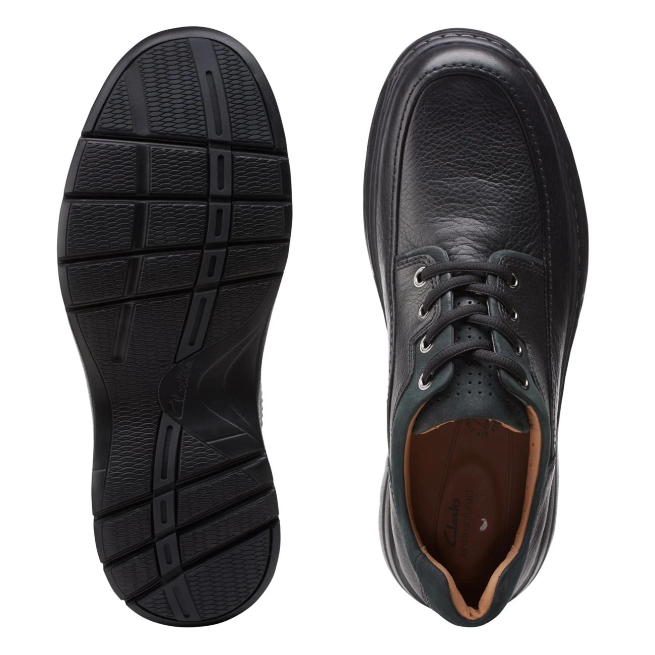 Clarks Un Brawley Lace Black Leather - Image 8