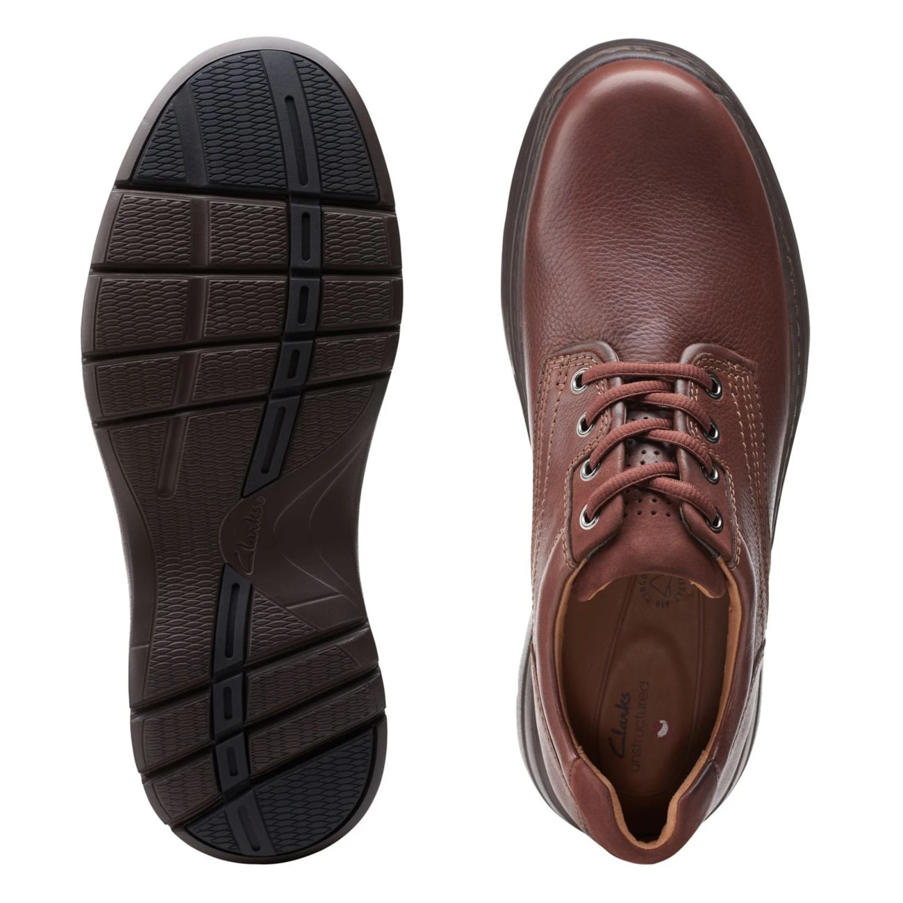 Clarks Brawley Pace Mahogany Leather - Image 7