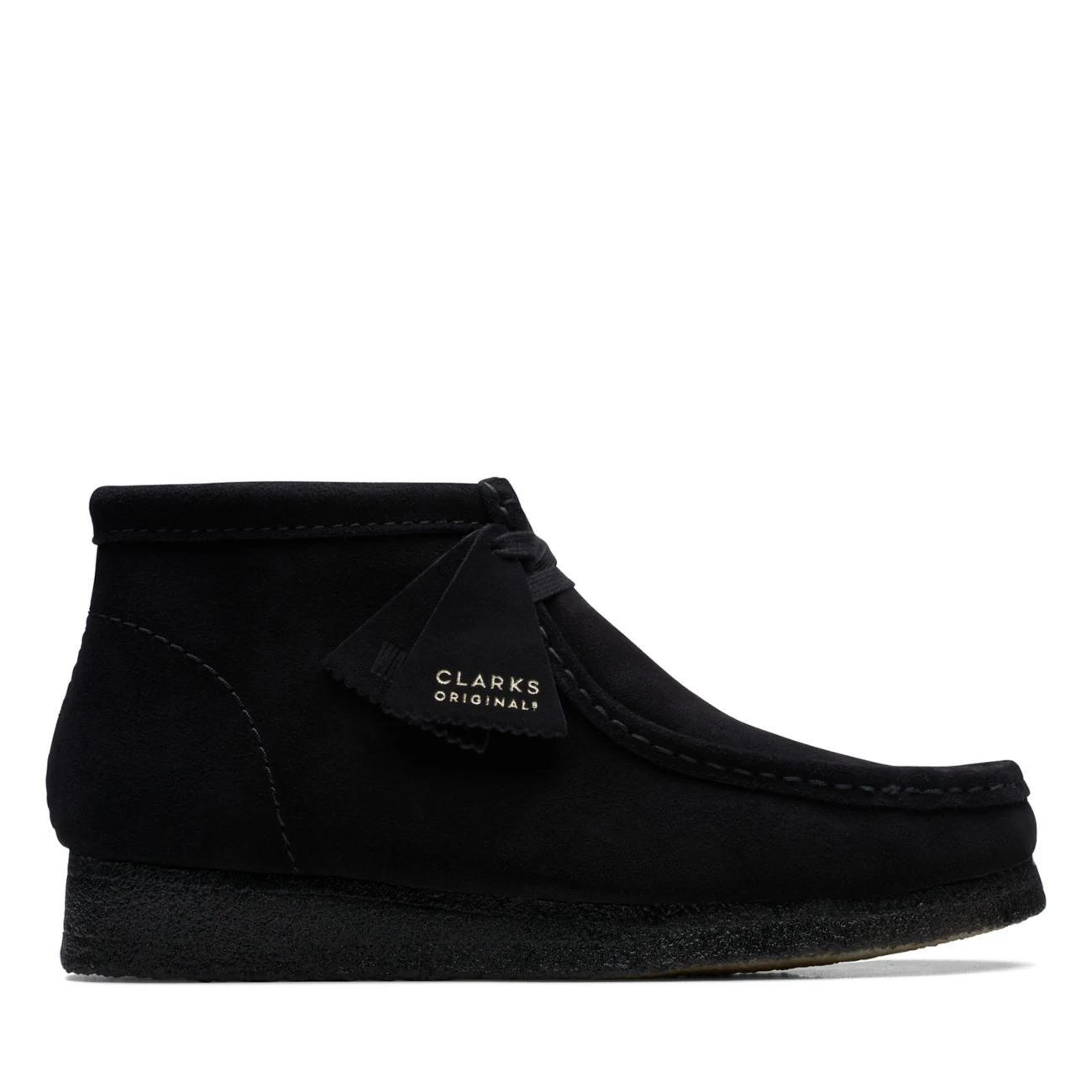 Clarks Wallabee Boot Black Suede