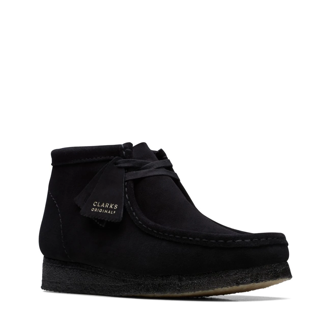 Clarks Wallabee Boot Black Suede - Image 2