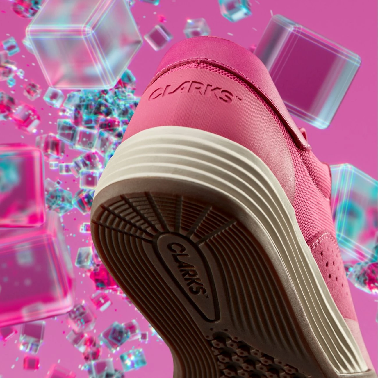 Clarks Cica Youth Pink Suede - Image 4