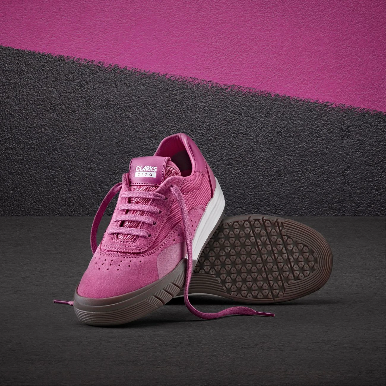 Clarks Cica Youth Pink Suede - Image 16