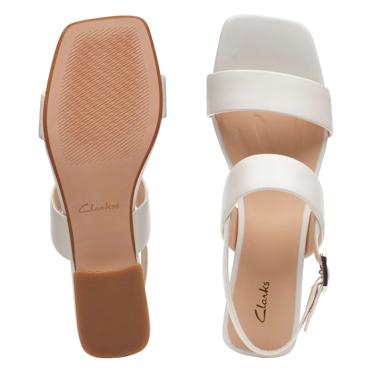 Clarks Seren25 Strap White Leather - Image 7