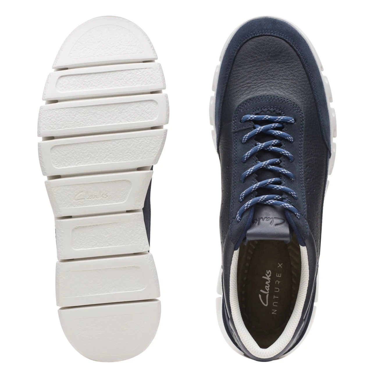 Clarks Nature X One Navy Combination - Image 11