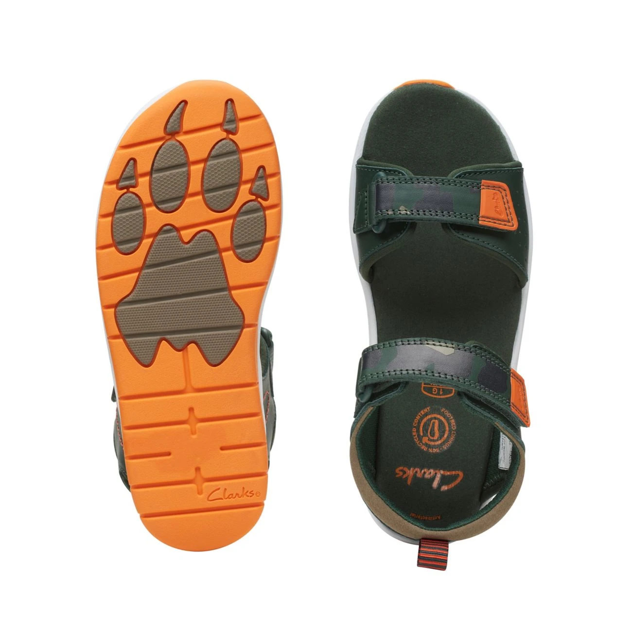 Clarks Clowder Print Older Khaki Combi - Image 7