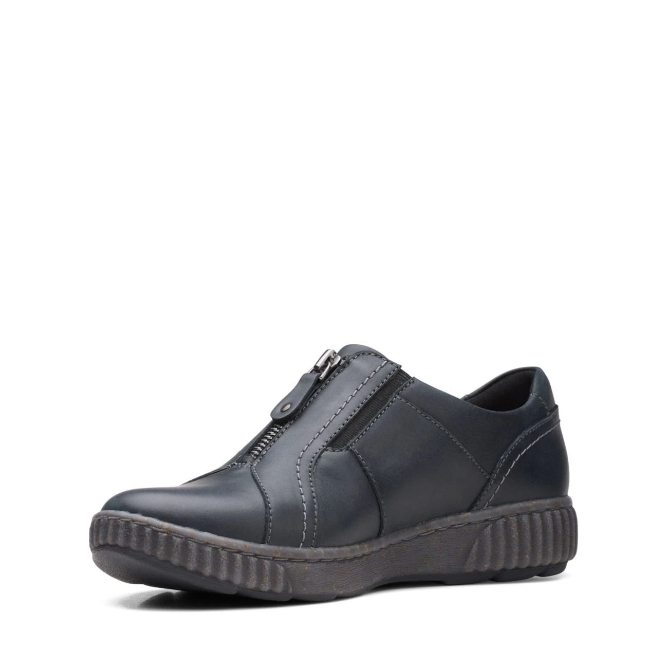 Clarks Magnolia Zip Black Leather - Image 4