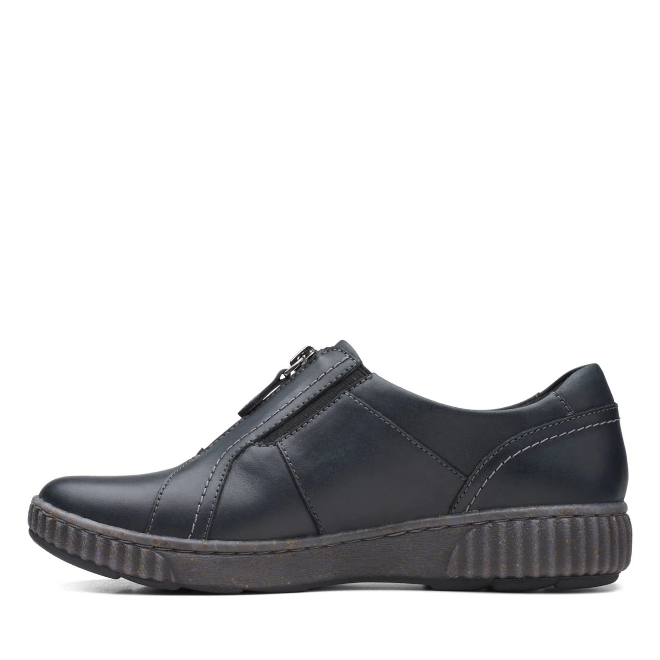 Clarks Magnolia Zip Black Leather - Image 5