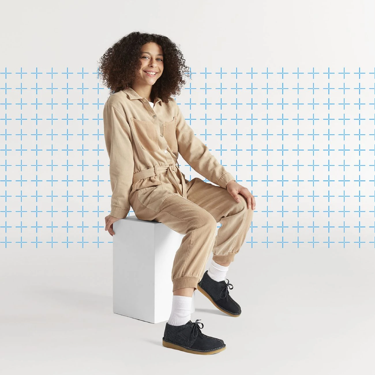 Clarks Desert Trek Older Navy Combination - Image 3