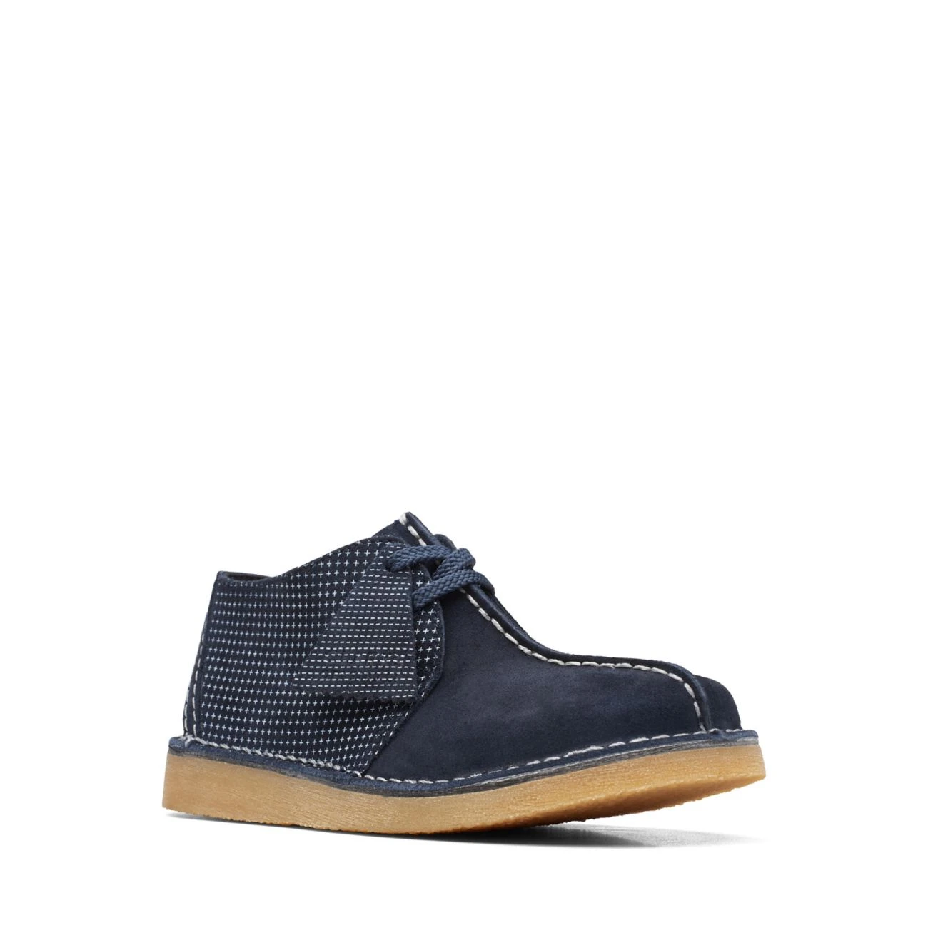 Clarks Desert Trek Older Navy Combination - Image 7