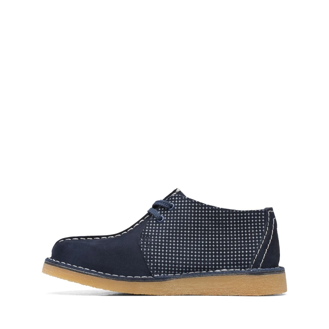 Clarks Desert Trek Older Navy Combination - Image 10