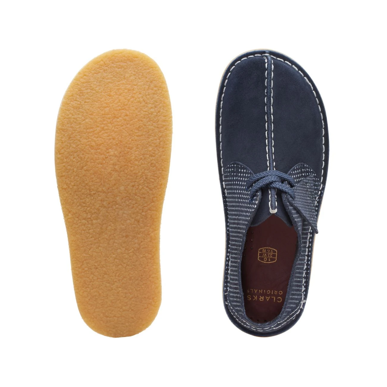 Clarks Desert Trek Older Navy Combination - Image 12