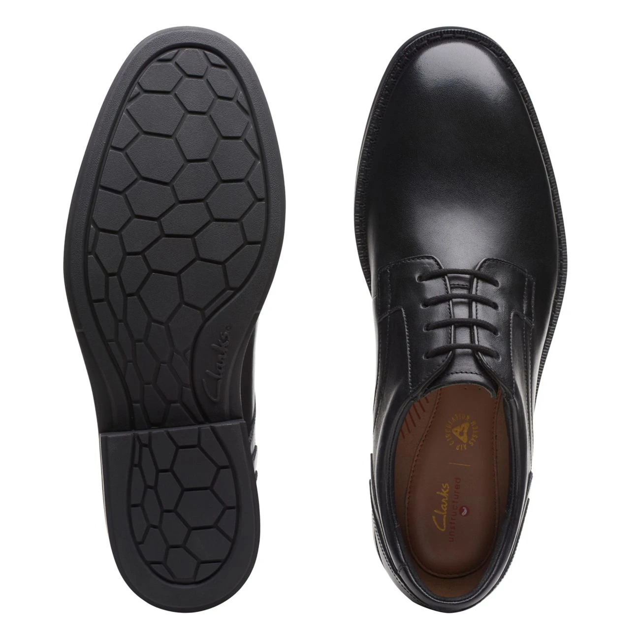Clarks Un Hugh Lace Black Leather - Image 9