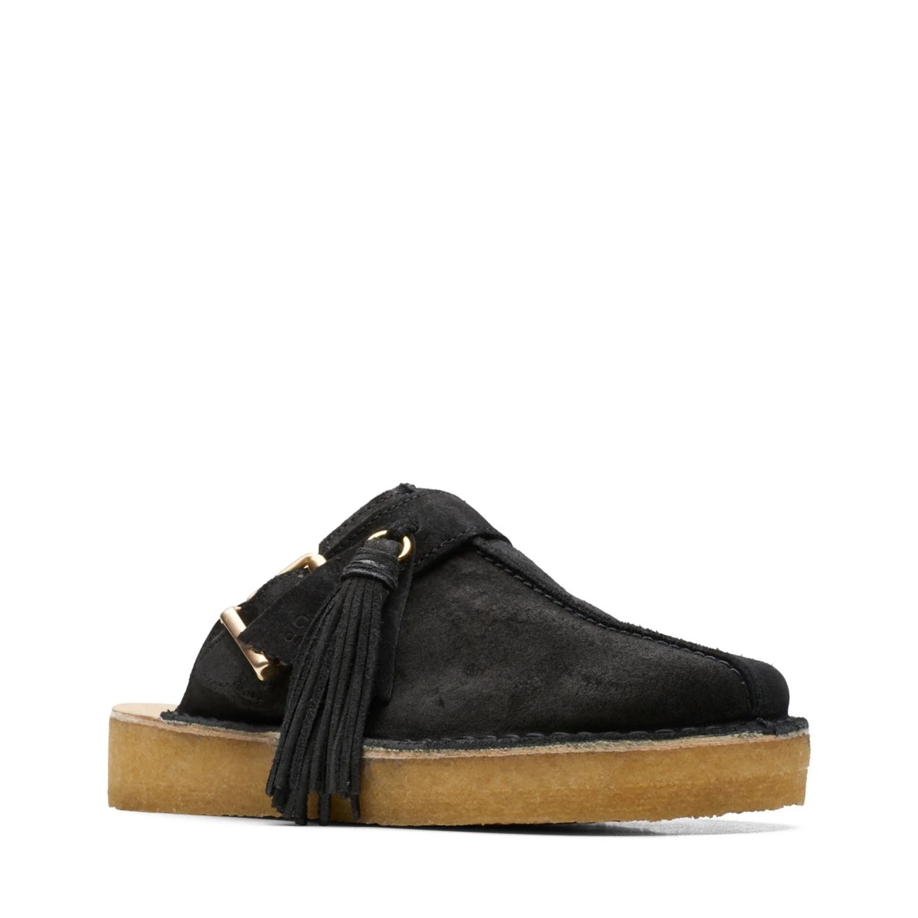 Clarks Trek Mule Black Suede Warmlined - Image 2