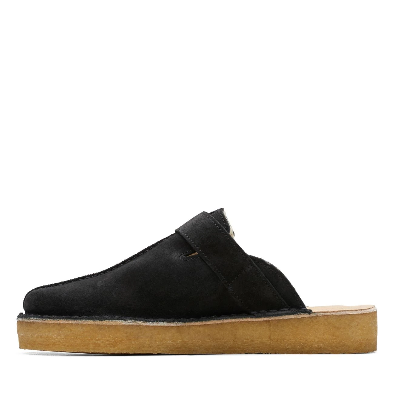 Clarks Trek Mule Black Suede Warmlined - Image 5