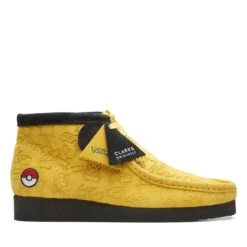 Clarks Wallabee Boot Yellow Embossed