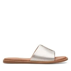 Clarks Karsea Mule Silver Metallic