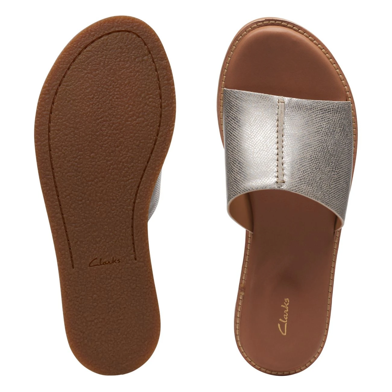 Clarks Karsea Mule Silver Metallic - Image 7