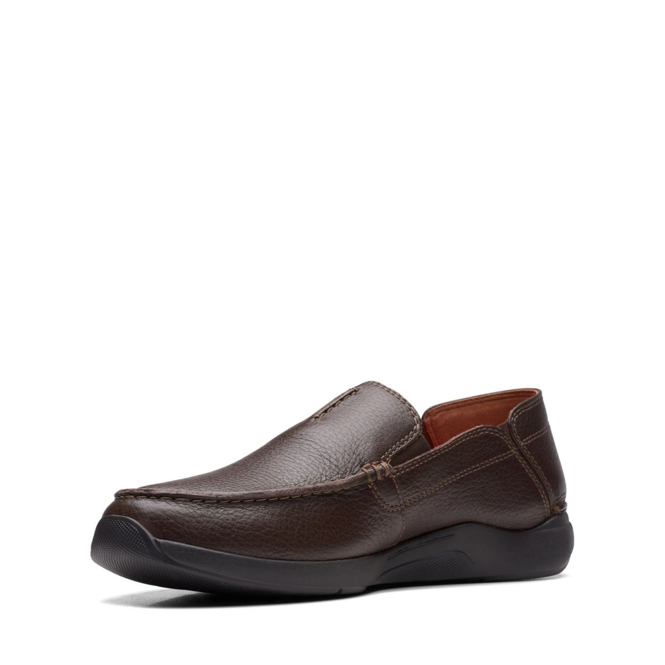 Clarks Gorwin Step Dark Brown Leather - Image 4
