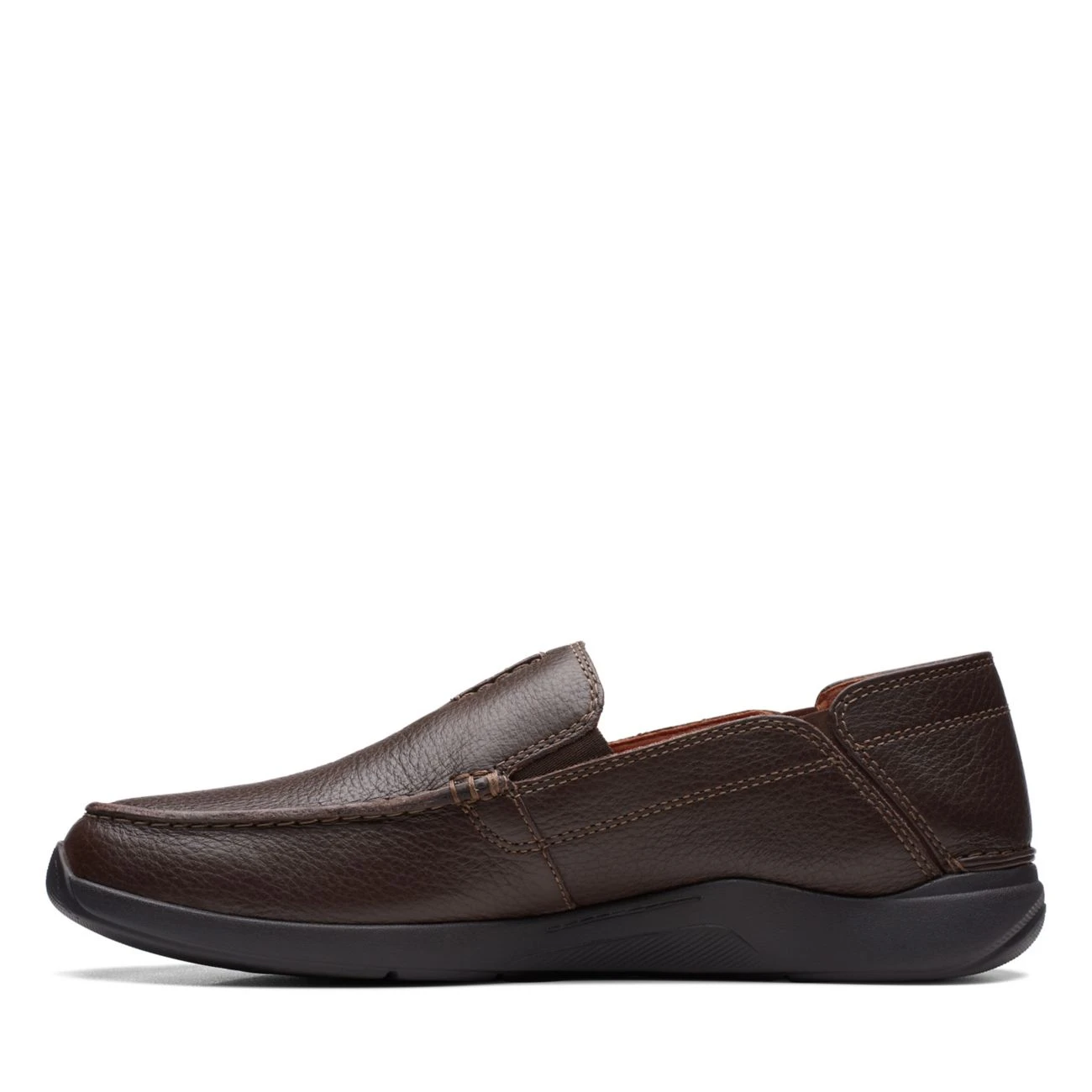 Clarks Gorwin Step Dark Brown Leather - Image 5