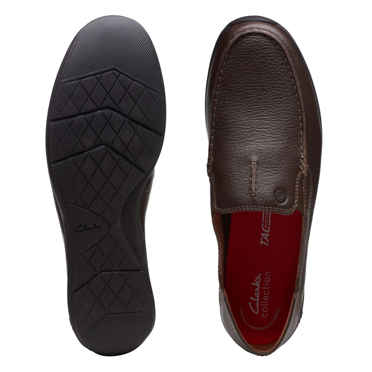 Clarks Gorwin Step Dark Brown Leather - Image 7