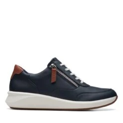 Clarks Un Rio Zip Navy Combination
