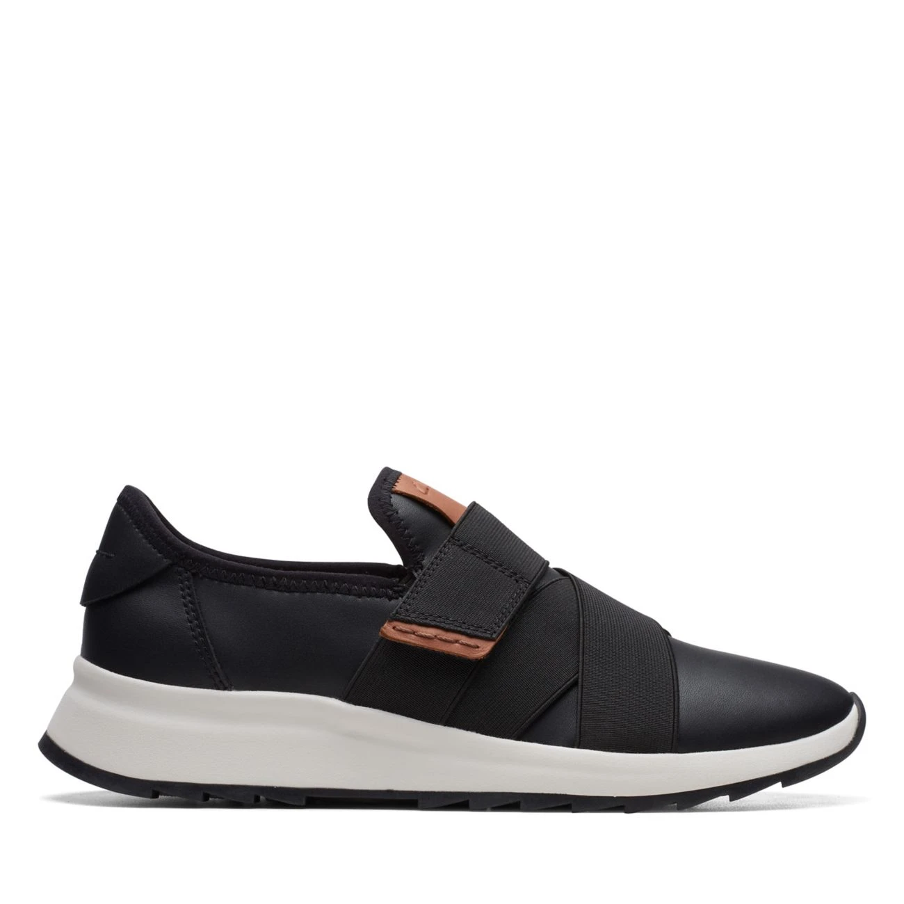 Clarks Dash Lite Strap Black Leather