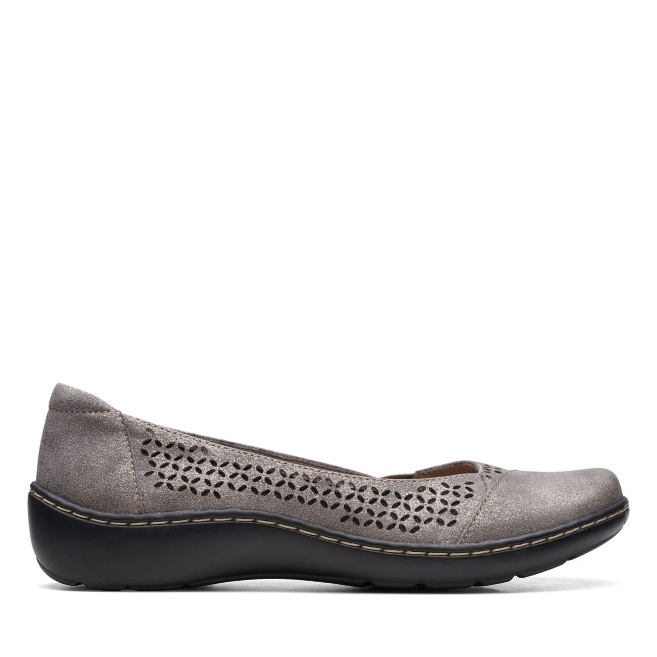 Clarks Cora Iris Pewter Metallic