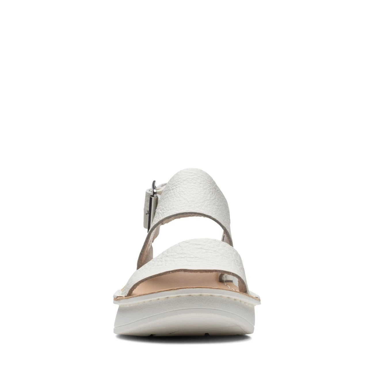 Clarks Velhill Strap Off White Leather - Image 3