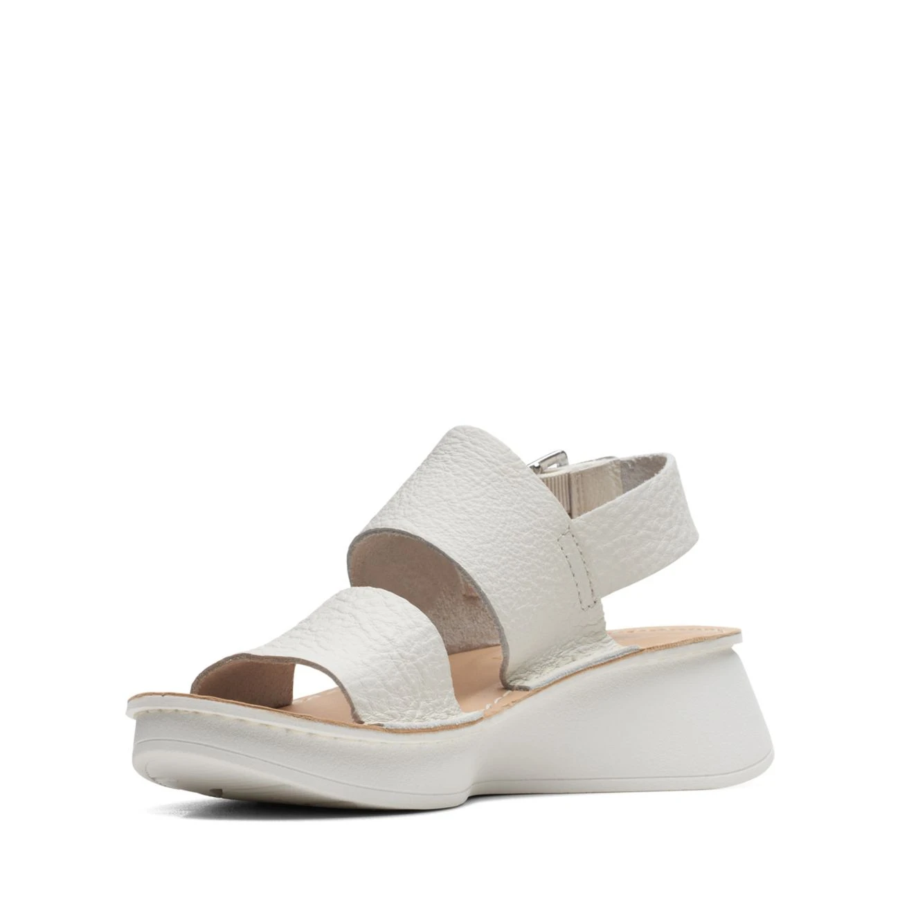 Clarks Velhill Strap Off White Leather - Image 4
