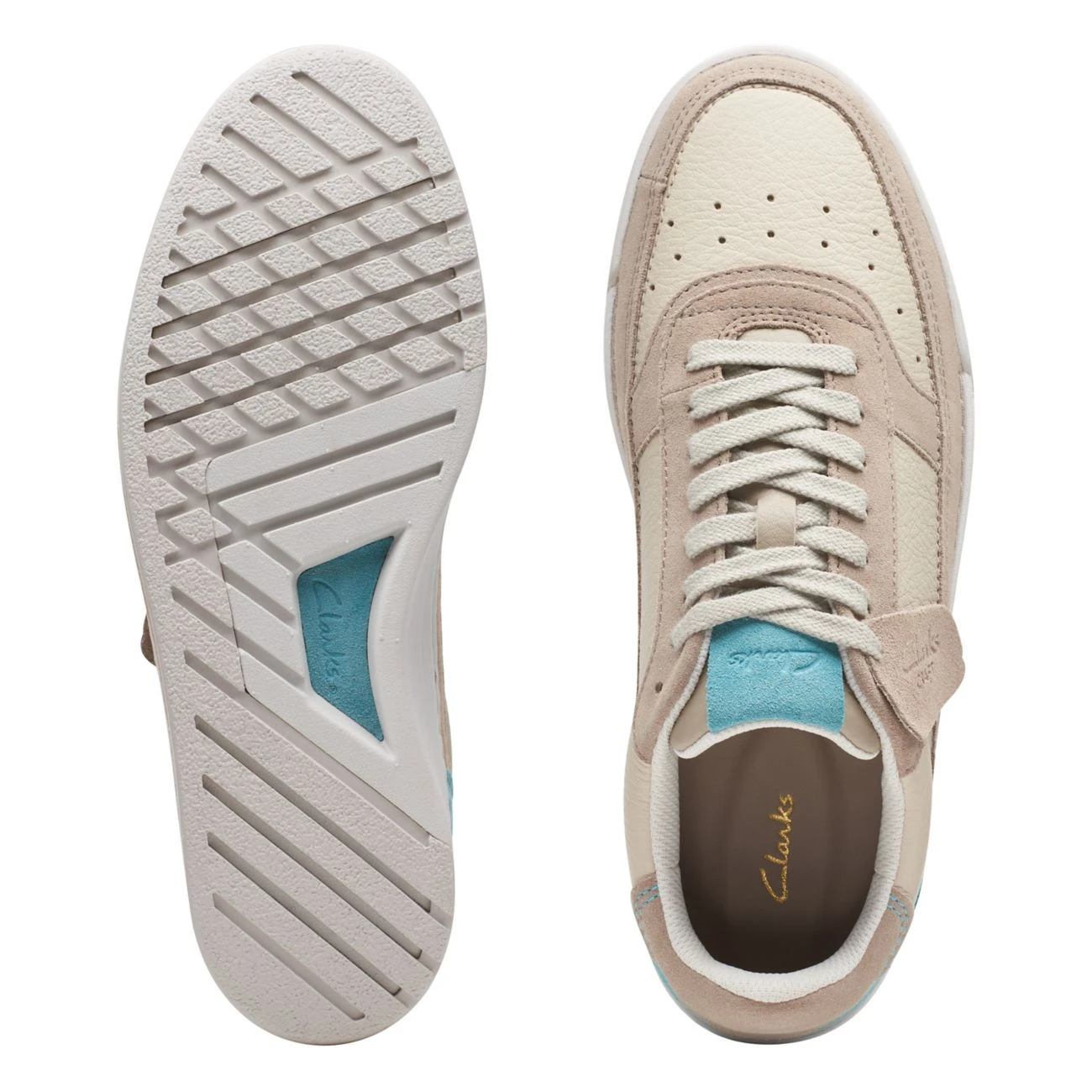 Clarks Craft Court Lace Sand Combi - Image 7