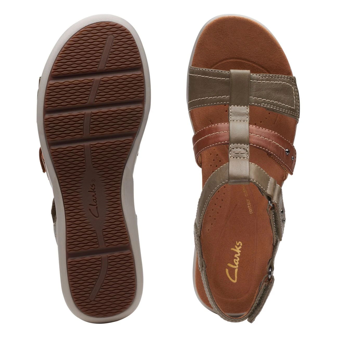 Clarks Kitly Step Olive Combination - Image 7