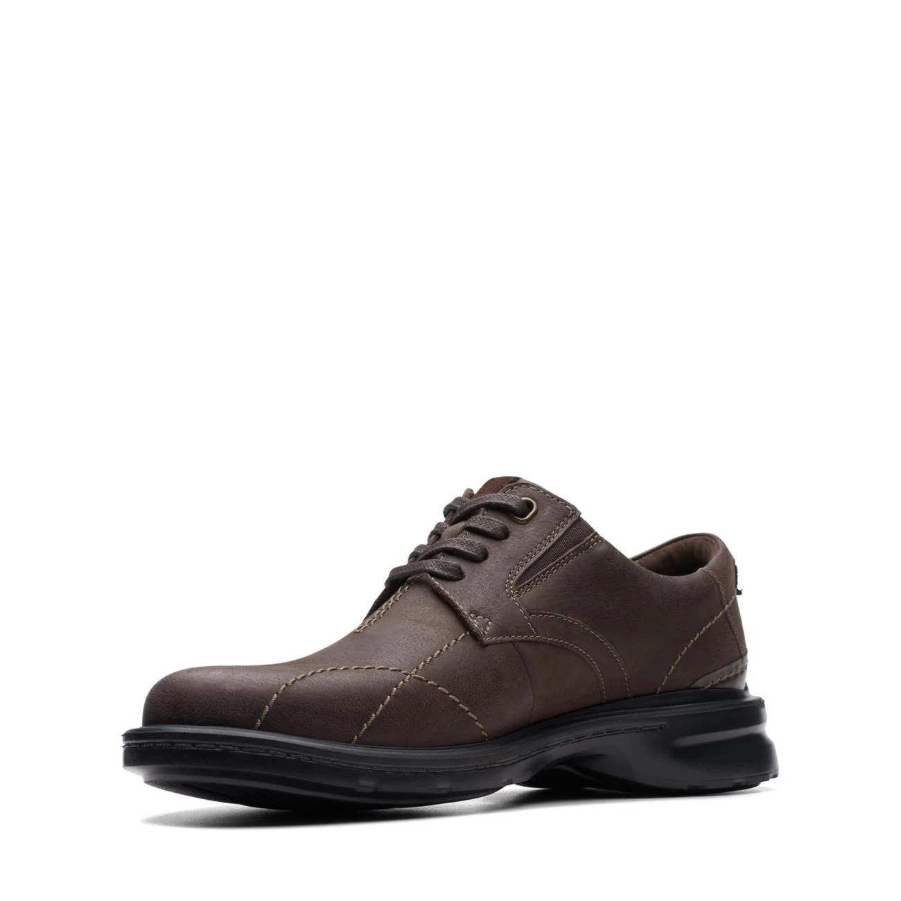 Clarks Gessler Lace Dark Brown Leather - Image 4