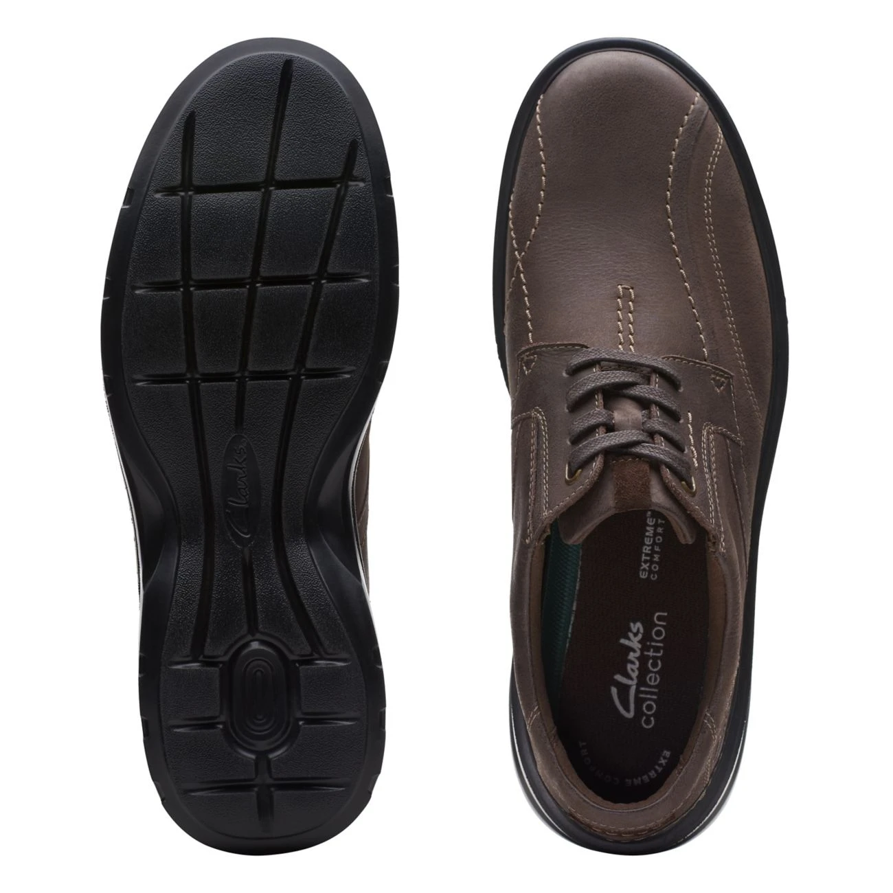 Clarks Gessler Lace Dark Brown Leather - Image 7