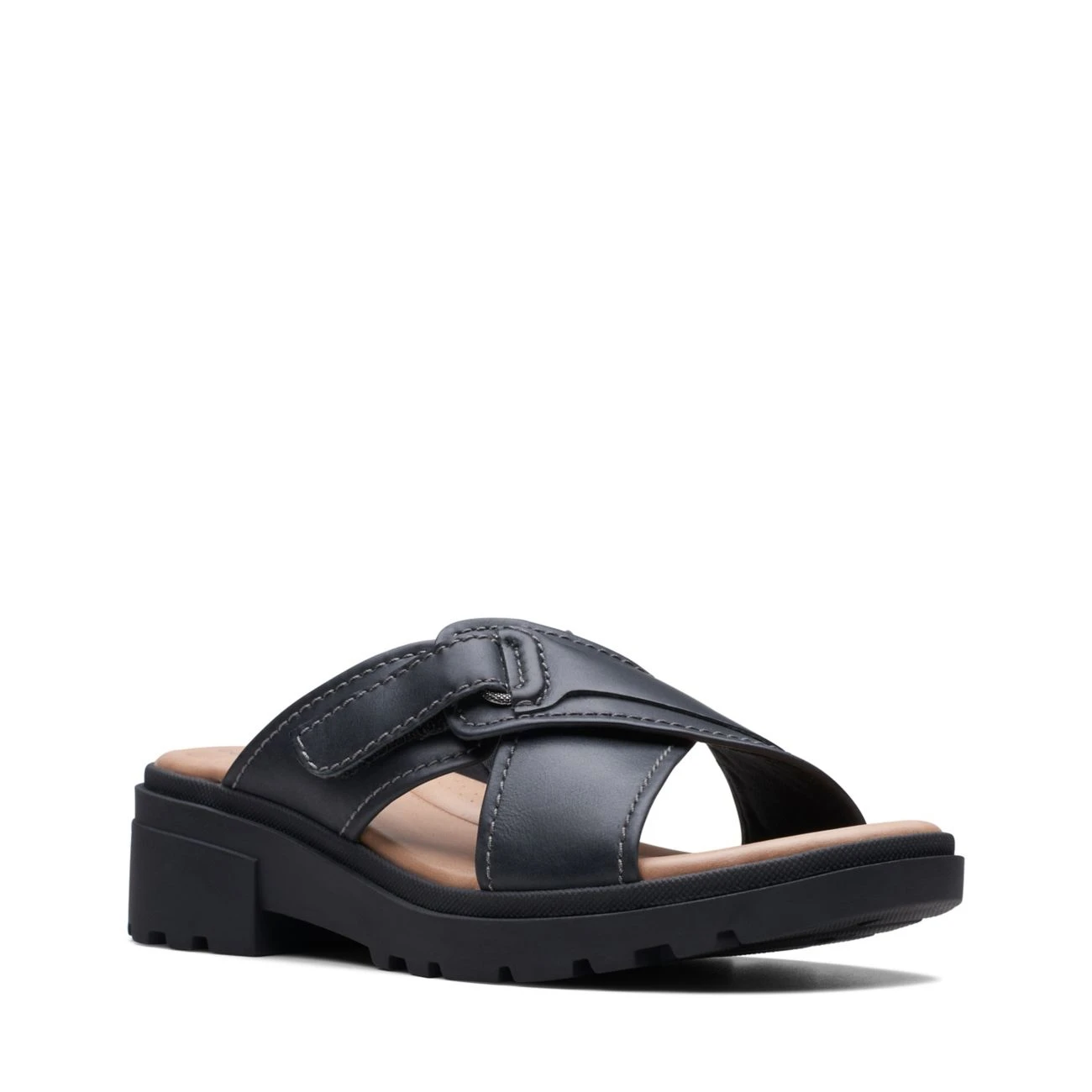 Clarks Coast Cross Black Leather - Image 2