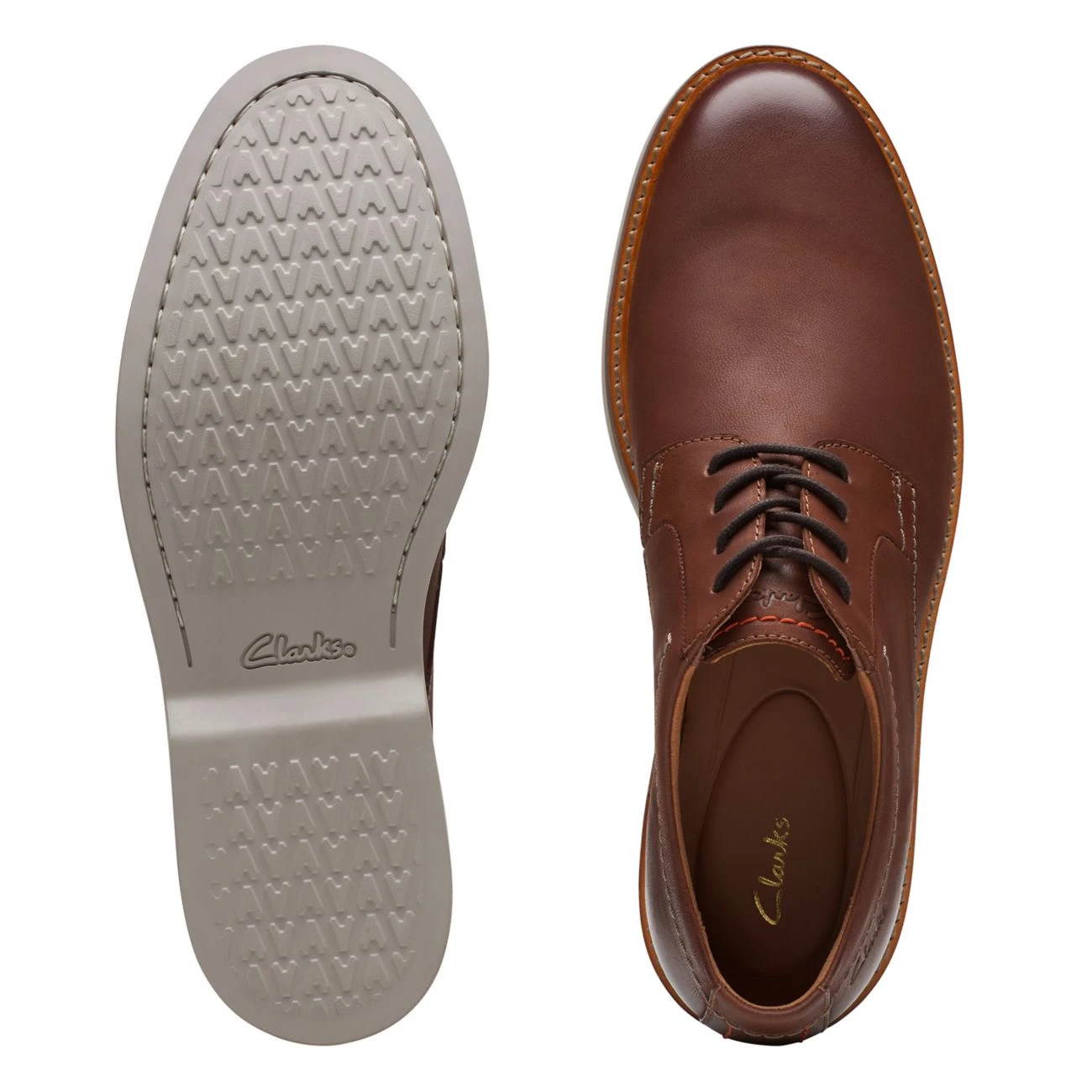 Clarks Atticus LT Lace Dark Tan Leather - Image 7