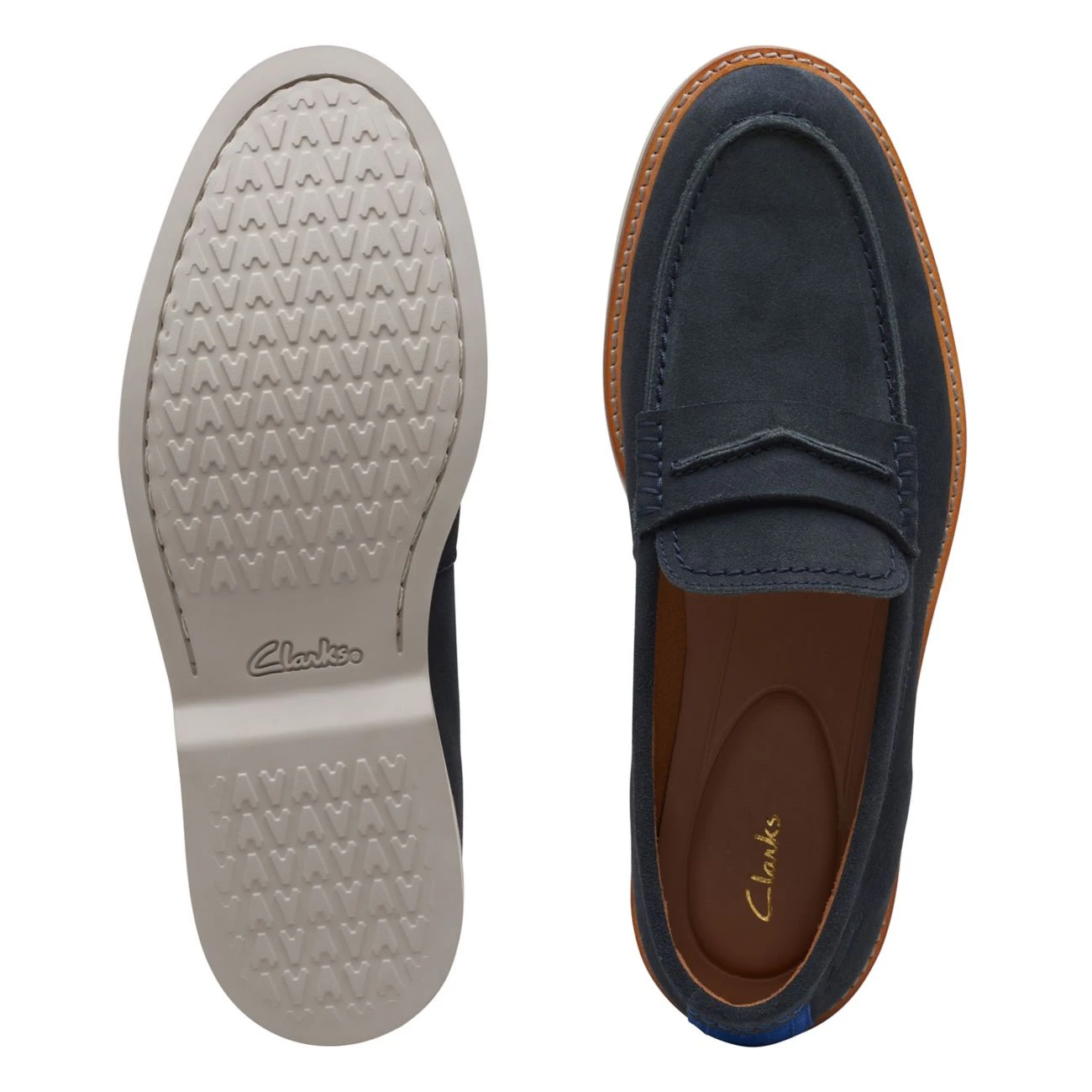 Clarks Atticus LT Slip Navy Suede - Image 7