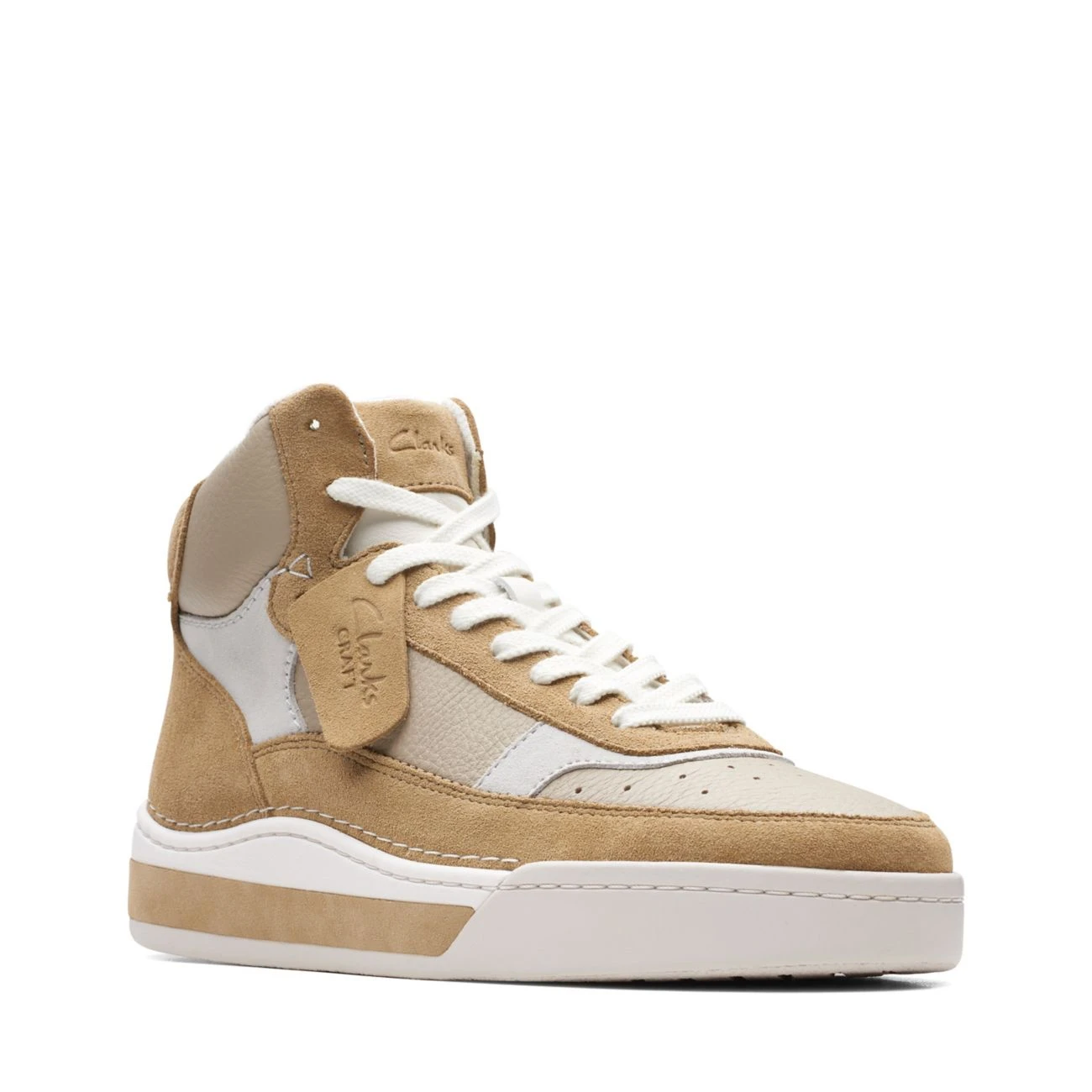 Clarks Craft Court Top Dark Sand Combi - Image 2