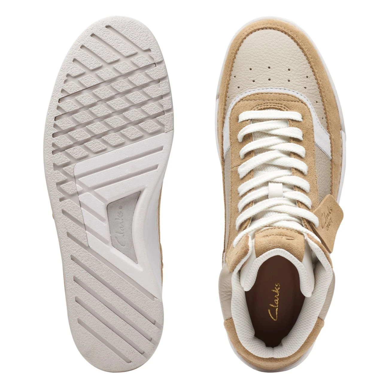 Clarks Craft Court Top Dark Sand Combi - Image 7