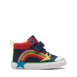 Clarks Foxing Tor Hi Toddler Navy Combination